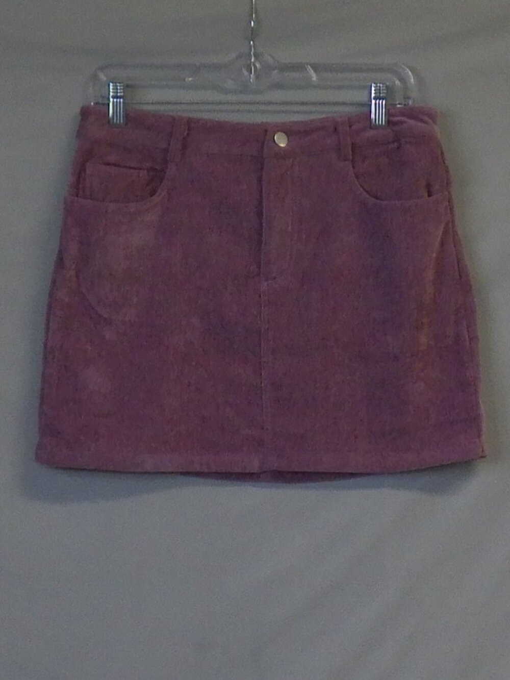 Le Lis Plum Purple Corduroy Mini Skirt